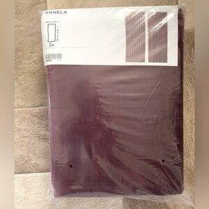 IKEA Sanela velvet curtains room darkening burgundy brand new